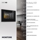 BALTER EVO HD Video Türsprechanlage mit Fingerprint Schwarz/Schwarz 4 Familienhaus Set 4x 7" LCD Monitor WiFi + 4x 7" LCD Monitor