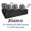 Xsarius XSR-4 Sicherheitskamera-Set 4 POE Smart AI...