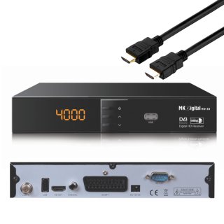 MK Digital HD-S3 1080p FULL HD Sat Receiver Scart, HDMI, EPG USB Mediaplayer Astra-Hotbird-Türksat vorprogrammiert